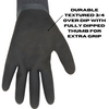 Chilly Grip Red Steer A325 H2O Waterproof Thermal Insulated Gloves, Gray, Snug-Fit Wrist, Textured Palm, Sizes M-XL