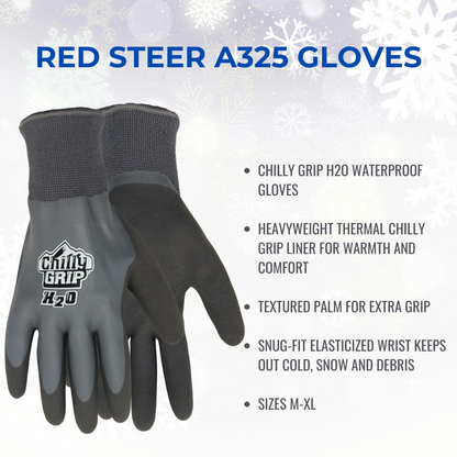 Chilly Grip Red Steer H2O Waterproof Thermal Insulated Gloves