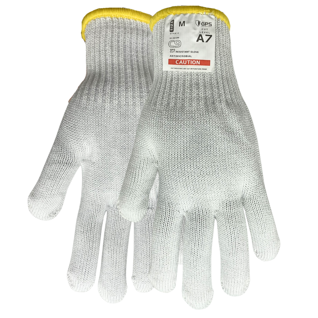 C9, 10 Gauge Cut Resistant White Glove ANSI Cut Level 7
