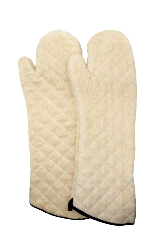 24" Terry Cloth 450 Degree Heat Resistance Oven Mitts, Sold By Pair