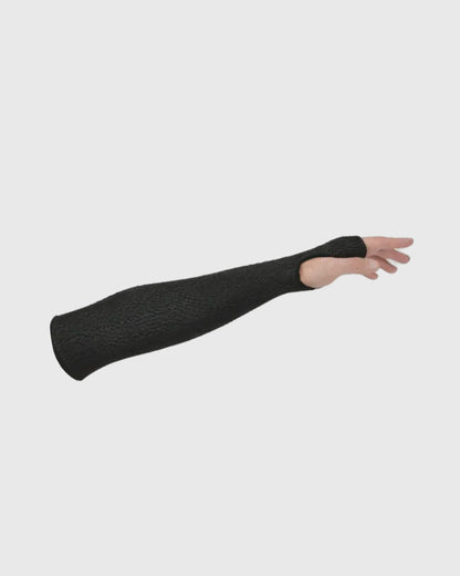 BLACK PERFORMANCE FIBER CUT-RESISTANT / THERMAL SLEEVE WITH THUMB SLOT 14, 18 and 22"