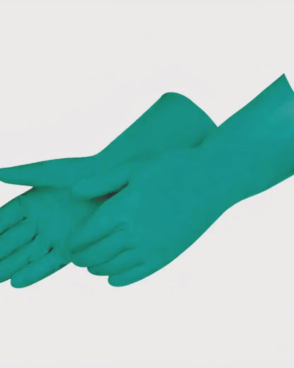 N-502 13" Industrial Green Nitrile Gloves – Heavy-Duty Food-Safe Protection