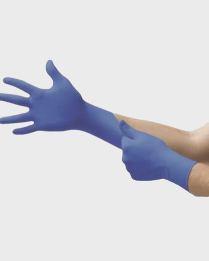 81000 Blue Medical Grade Powder-Free Nitrile Exam Gloves | 3.5 Mil