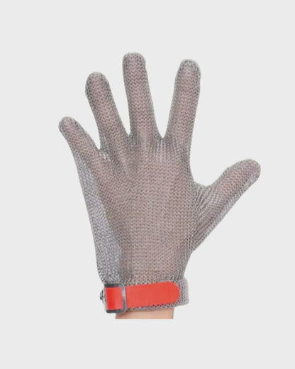 M5301 Stainless Steel Mesh Glove with Silicone Strap | Cut Resistant Safety Glove