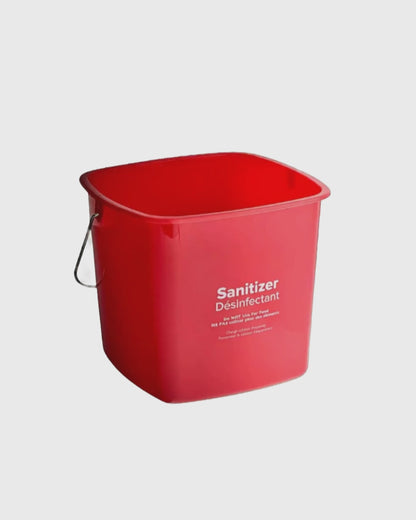 6 Qt Red Sanitizing Bucket | HACCP Cleaning Pail with Handle 960000