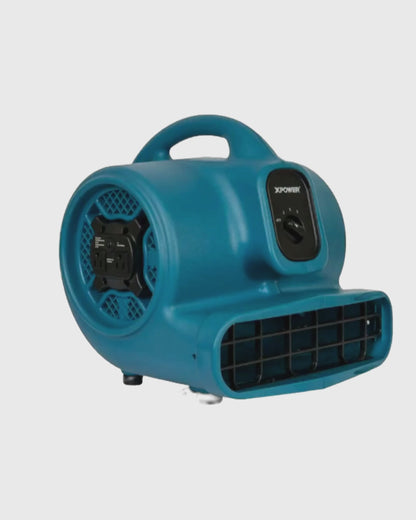 08BLOW - XPOWER X-400A 1/4 HP Industrial Air Mover – 1600 CFM, 3-Speed, Stackable Drying Fan