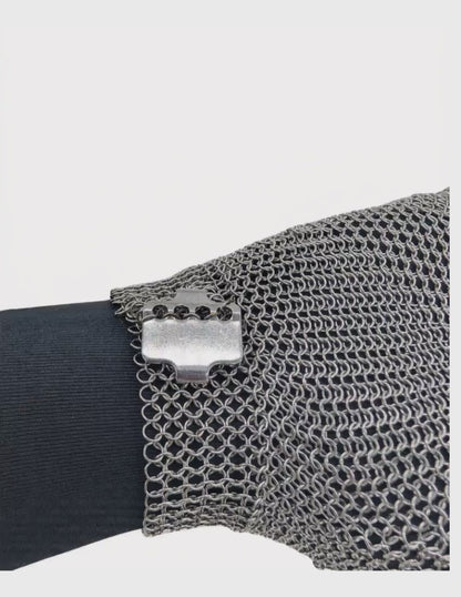 M1160 5-Finger Steel Mesh Glove with Clip – Wrist Length | Cut & Knife Resistant | XXS–XXL