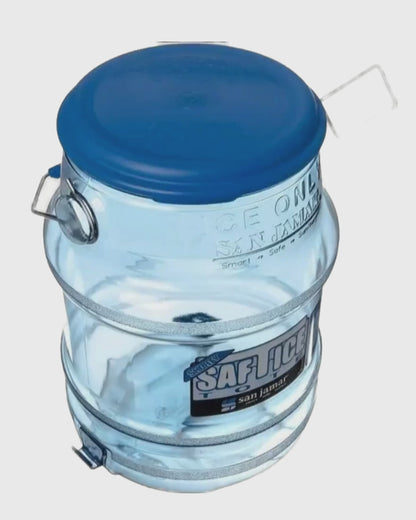 GPS16000 Ice Tote with Ergonomic Handle – HACCP “ICE ONLY” Blue Bucket
