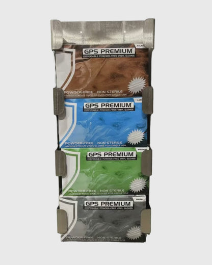 WEG-09GBH Stainless Steel 4-Box Glove Dispenser – Wall Mount, 17.5" x 9"