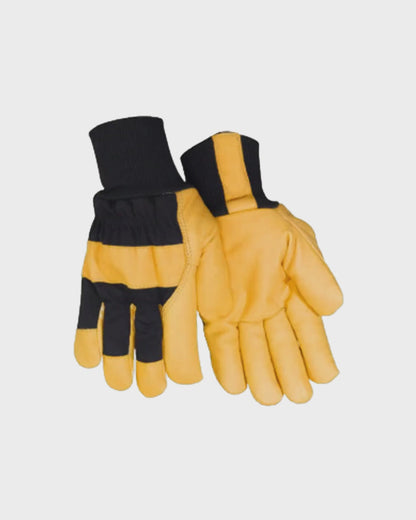 59360 Black Pigskin Driver’s Gloves – Medium – Canvas/Leather – Wing Thumb
