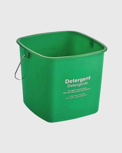 6 Qt Green Soap Solution Bucket | HACCP Cleaning Pail with Handle PPL-6G