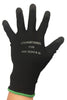 Nylon/Poly Glove W/PU Palm, Black, Sizes S-XL, Sold By Pair