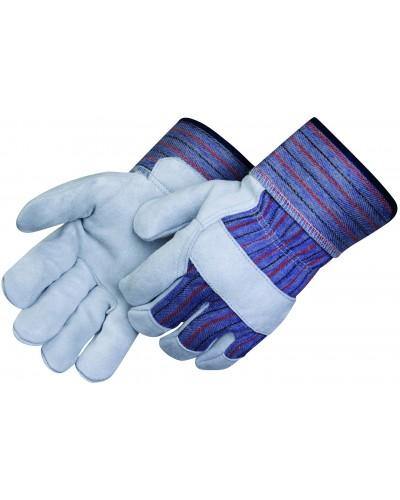 Leather Palm Work Glove, Rubberized Cuff, Wing Thumb, Size Large - GPSFoodService