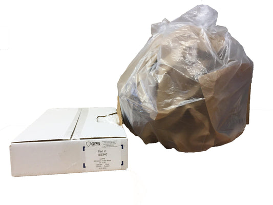 33 Gallon Trash Can Bags, 33" x 39", Clear, .65 MIL, 150 Per Case - GPSFoodService