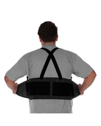 Detachable Suspenders Back Support Belt, Black, Sizes M-XXL - GPSFoodService