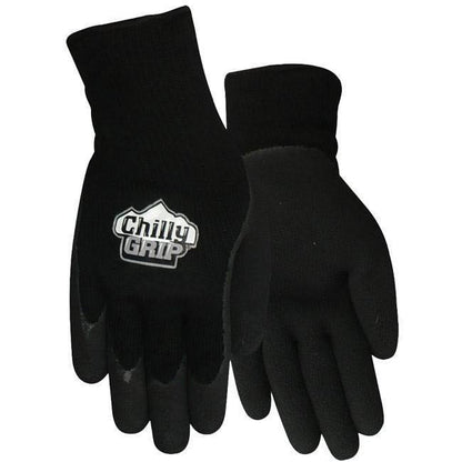 Red Steer A314, Chilly Grip Foam Latex Glove, Black, Sizes S-XL - GPSFoodService