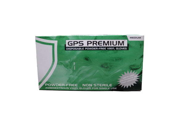 GPS Premium Vinyl Disposable Gloves Powder Free - Sizes S-XXL