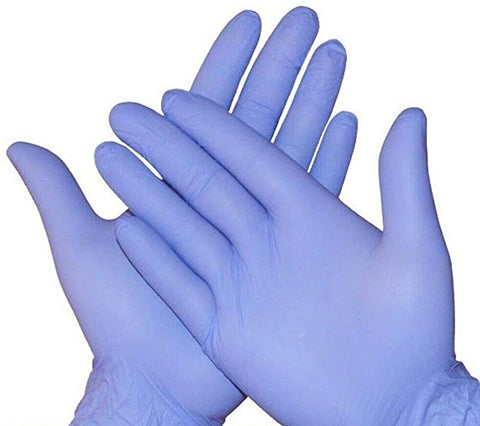 Nitrile Examination Gloves, Blue, Powder Free