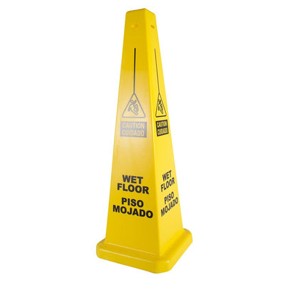 36" Bilingual Wet Floor Cone - GPSFoodService