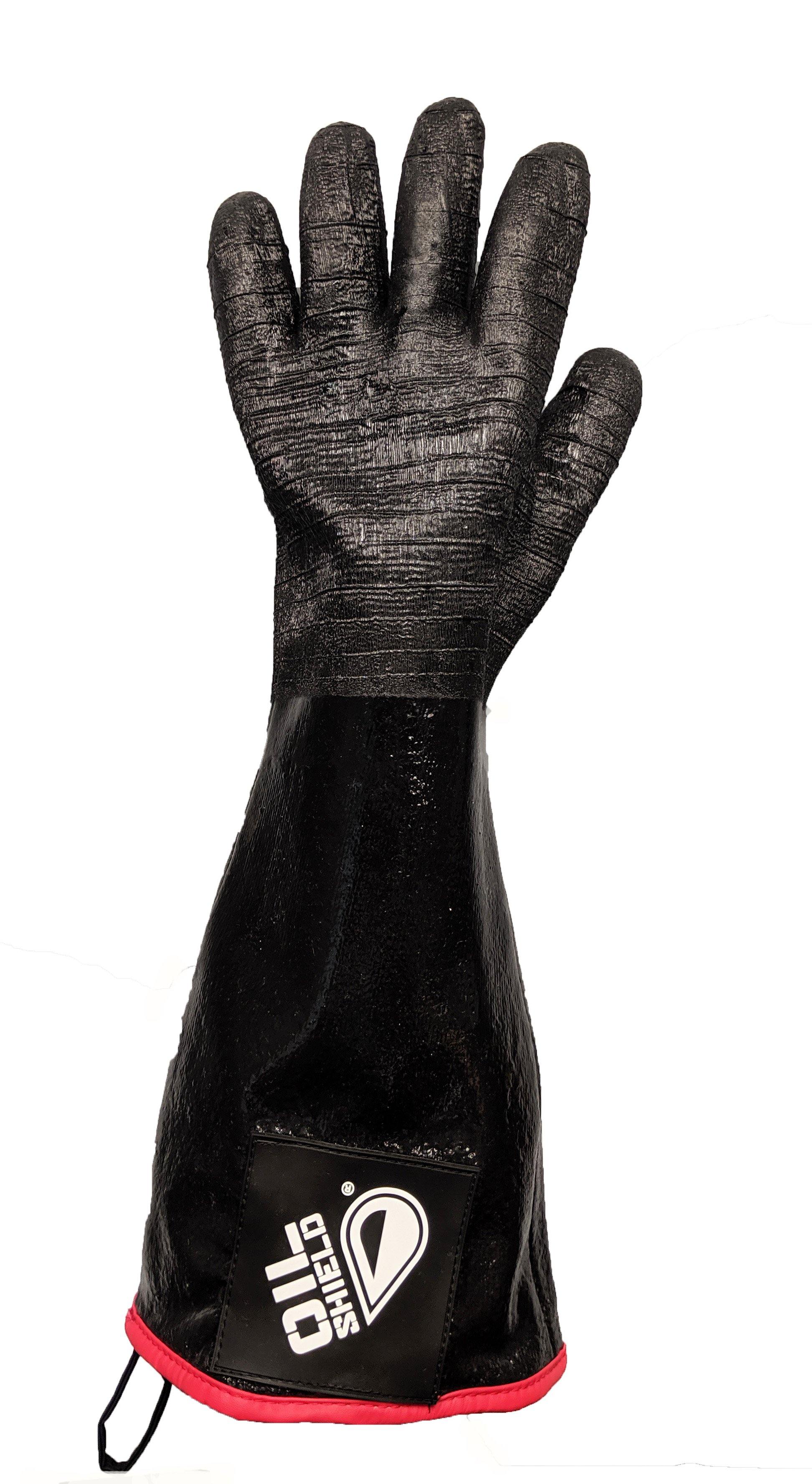 Oil Shield®, 18" High Temperature Insulated Neoprene Gloves Fryer Safety Gloves - Mens Sizes S-XL - GPSFoodService - Safety Solutions for the Food Service Industry