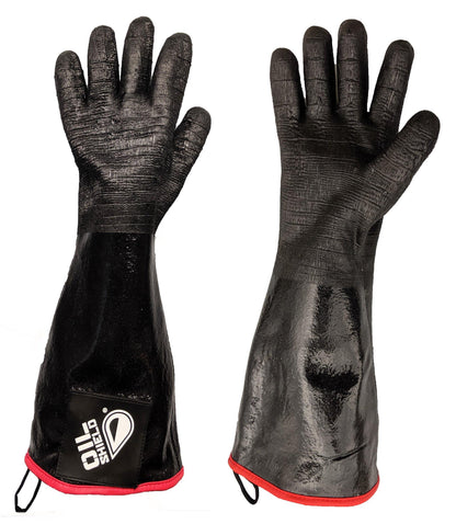 Oil Shield®, 18" High Temperature Neoprene Insulated Gloves, Mens Size L - GPSFoodService