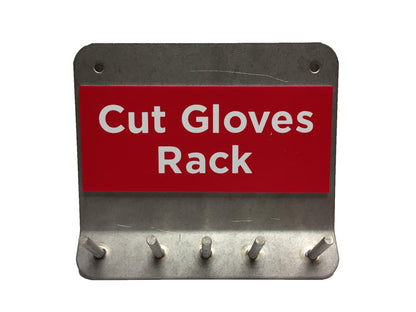 Stainless Storage Rack Cut Resistant Glove 5 Peg - GPSFoodService