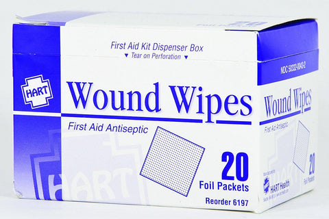 Antiseptic Wipes, Wound Wipes - 20/Box