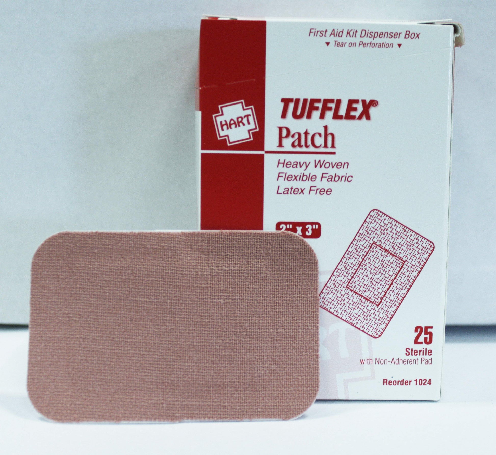 Plastic Strip Bandage 2" x 4", XL Patch Brown, 2" x 4"- 25/Box - GPSFoodService