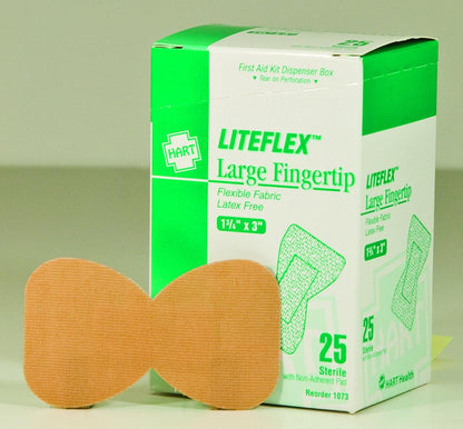 Woven Large Fingertip Bandage Brown, 1 3/4" x 3"- 25/Box - GPSFoodService
