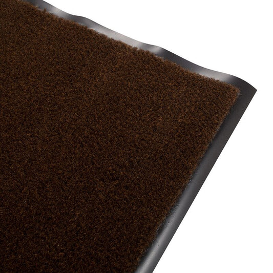 Olefin Indoor Carpet Walnut Brown 2' x 3', Slip Resistant, Food Service Safety - GPSFoodService