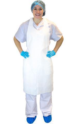 2 Mil Embossed Disposable Poly Apron - 100/case - GPSFoodService