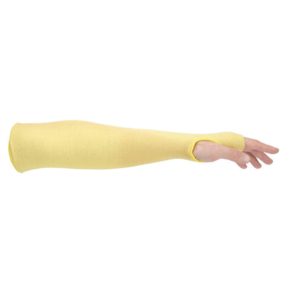 14" Kevlar® Cut Resistant Sleeve with Thumbslot, Thermal Protection, Sold By Each, Yellow - GPSFoodService