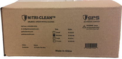 Nitri-Clean™, Green Nitrile Dishwashing Gloves, 22 mil, 18" - Sizes S-XL - GPSFoodService
