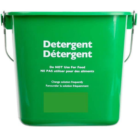 Detergent Bucket Green, 6 Qt., Food Service Safety