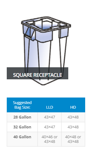 40-45 Gallon Black Trash Bags