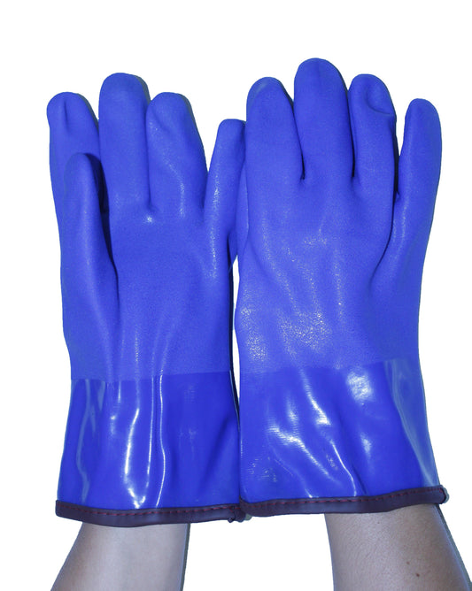 12" Steam Shield Glove, Thermal Lined, PVC Coated, Sold By Pair - GPSFoodService