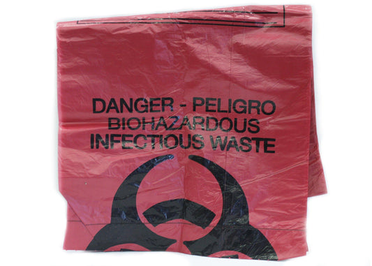 Biohazard Bags - Red - 2/Unit - GPSFoodService