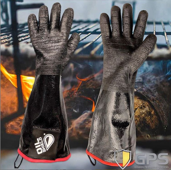 Oil Shield®, 18" High Temp Insulated Neoprene Gloves - Men's Sizes S-XL