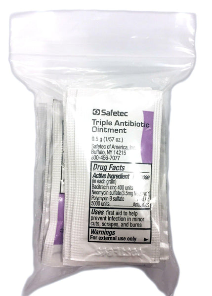 Triple Antibiotic Ointment, 0.5 Gram Packets - 25/Bag