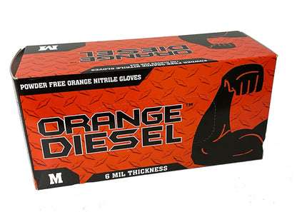 The Orange Diesel, Powder Free Nitrile Disposable Gloves, 6 Mil, Sizes M-XXL - GPSFoodService