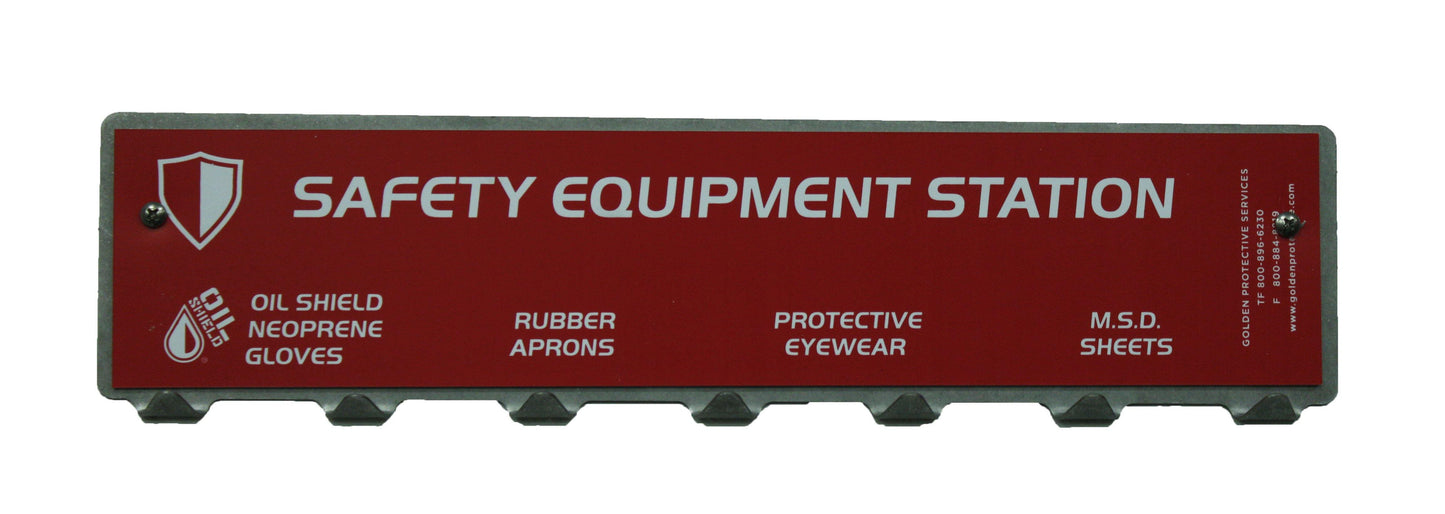 Safety Station w/Graphics, Custom Graphics Available, 5" x 17 1/2" - GPSFoodService