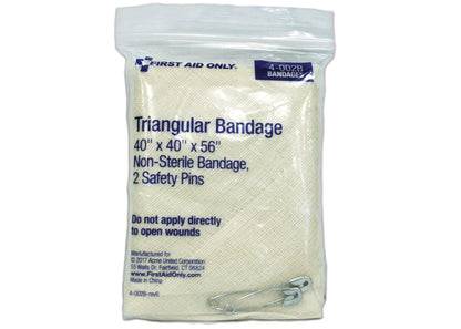 Triangular Bandage, 40" with 2 Safety Pins, First Aid Safety - GPSFoodService