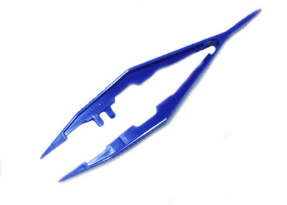 First Aid Tweezers, Blue, Flexible - GPSFoodService
